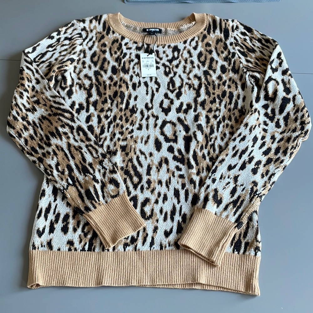 NWT Express Leopard Print Sweater Size Small